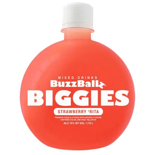 Buzzballz Biggies Strawberry Margarita 1.75L - Amsterwine - Spirits - Buzzballz